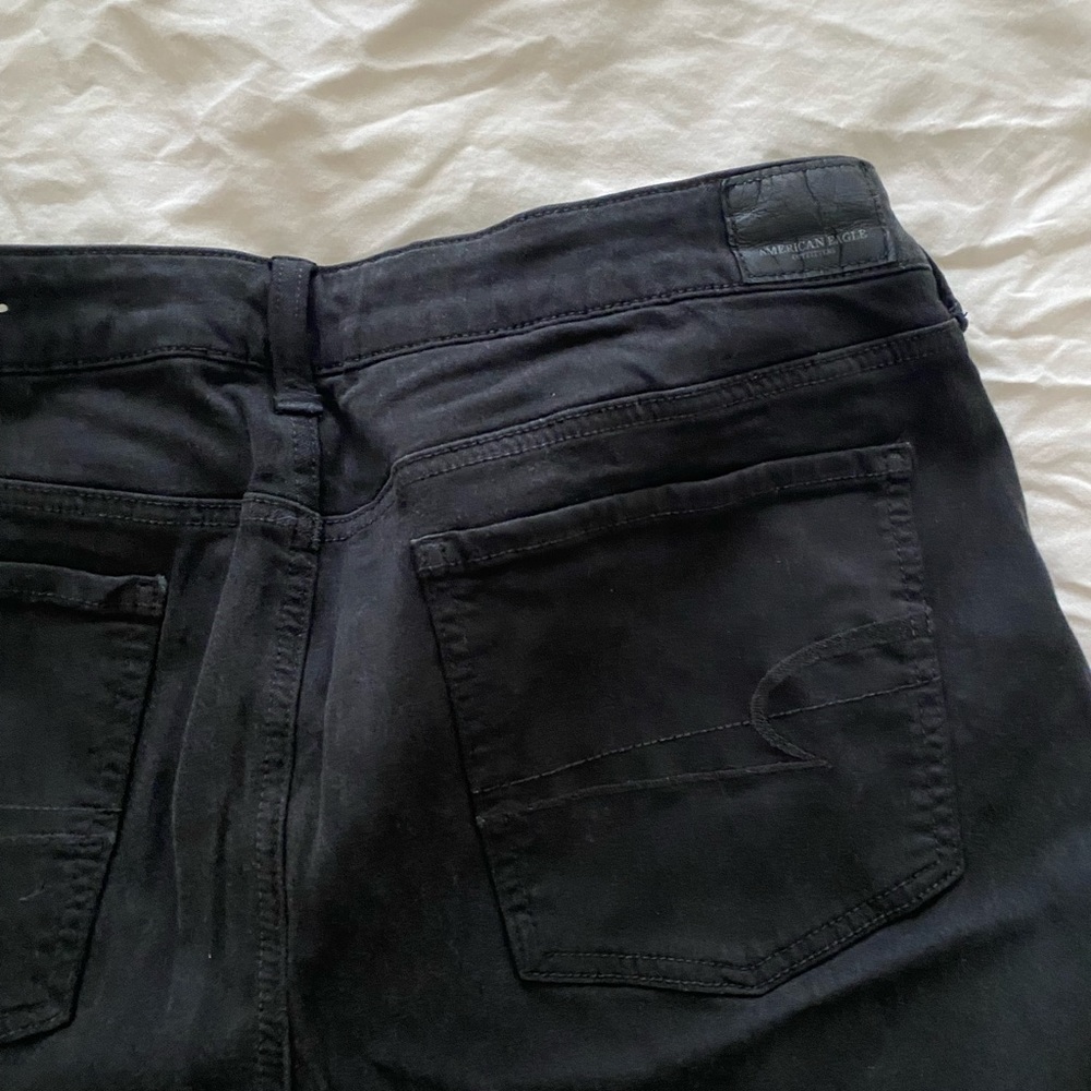 American eagle black ripped jeans